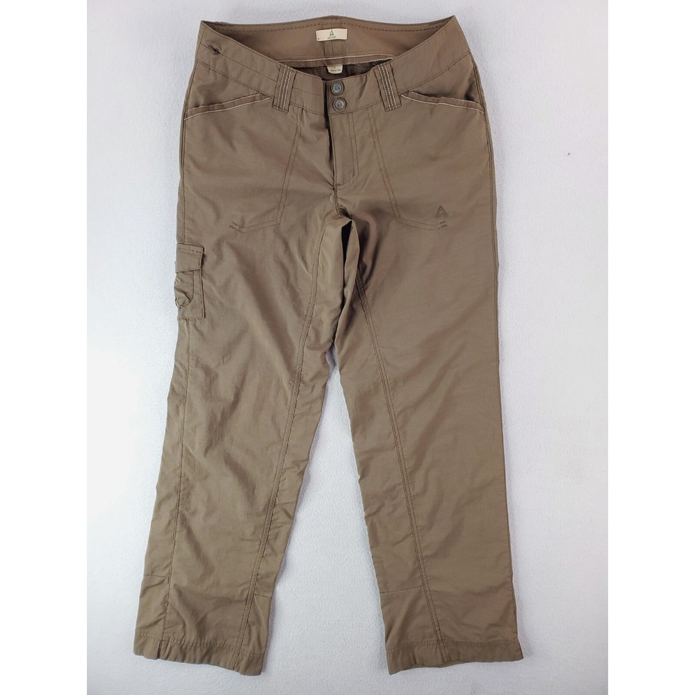 Ascend Pants Womens 6 Olive Green Cargo Utility Stretch Hiking Lightweight